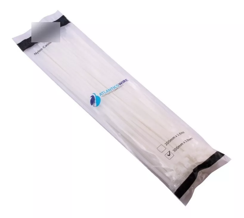 AMARRA PLÁSTICA 3,6 X 300 MM BLANCA (100 UNIDADES) FACT/BOLE - 2