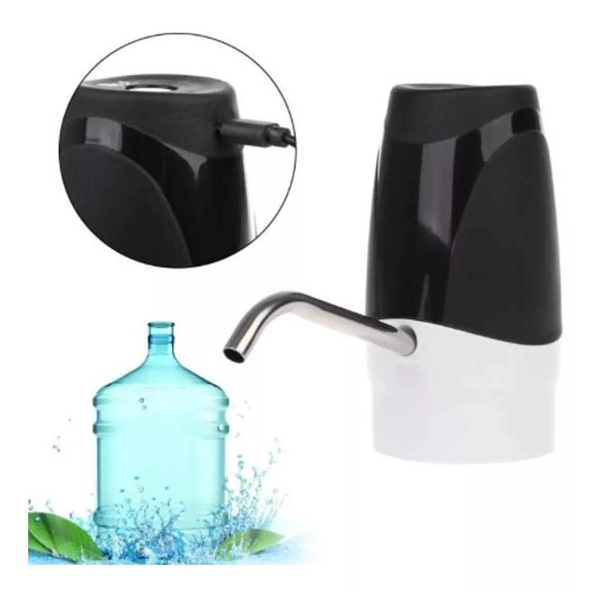 DISPENSADOR ELECTRICO DE AGUA, NEGRO, RECARGABLE, BOLE/FACTU - 2