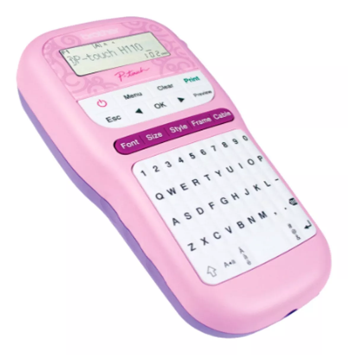 ROTULADORA BROTHER PT-H110 PORTATIL ROSADA - 1