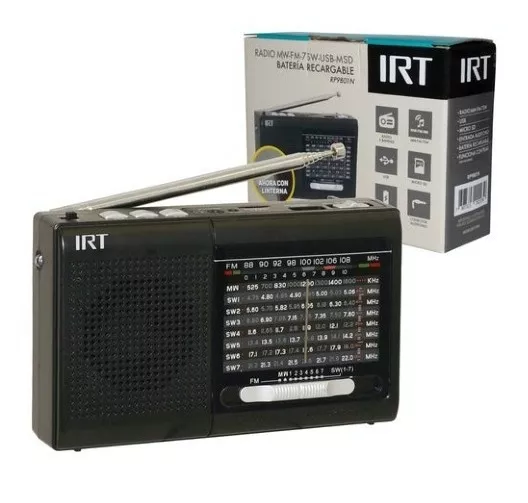 RADIO IRT FM/AM/SW USB/ MSD CON BATERIA RECARGABLE - 2