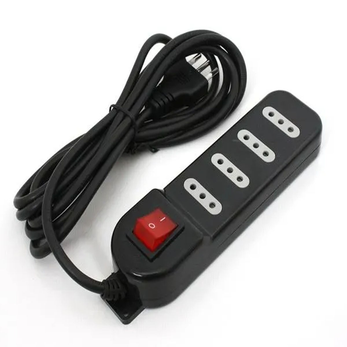 ALARGADOR MACROTEL ME-069B 4 TOMAS 3 METROS SWITCH ON/OF NEGRO - 1