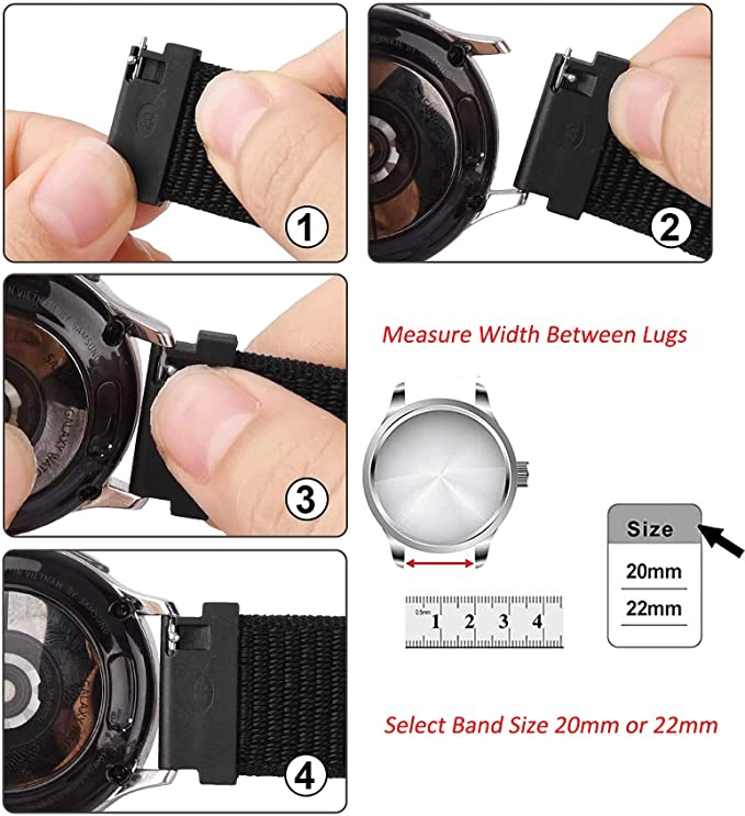 CORREA NYLON PARA SAMSUNG HUAWEI AMAZFIT 20 MM / ARCOIRIS - 3