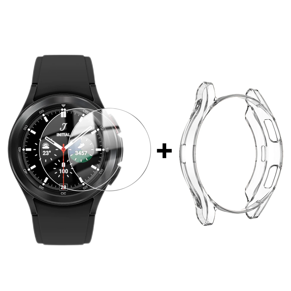 PROTECTOR GLOBAL MOVIL MR + 2 LAMINAS HIDROGEL PARA SAMSUNG WATCH 4 CLASSIC 46MM TRANS - 1