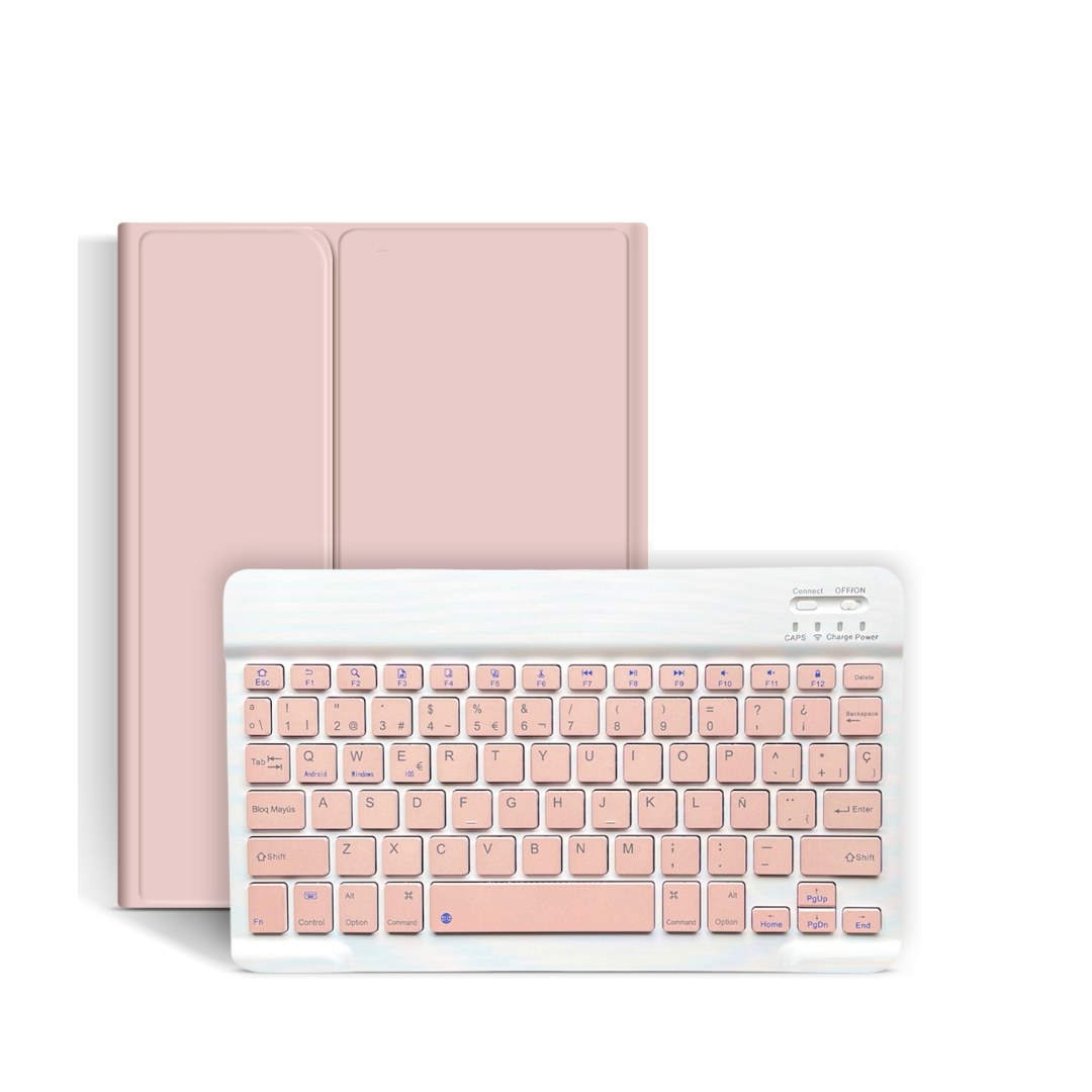 CARCASA FUNDA CON TECLADO PARA IPAD 10MA GEN 10.9 2022 / ROSA - 2