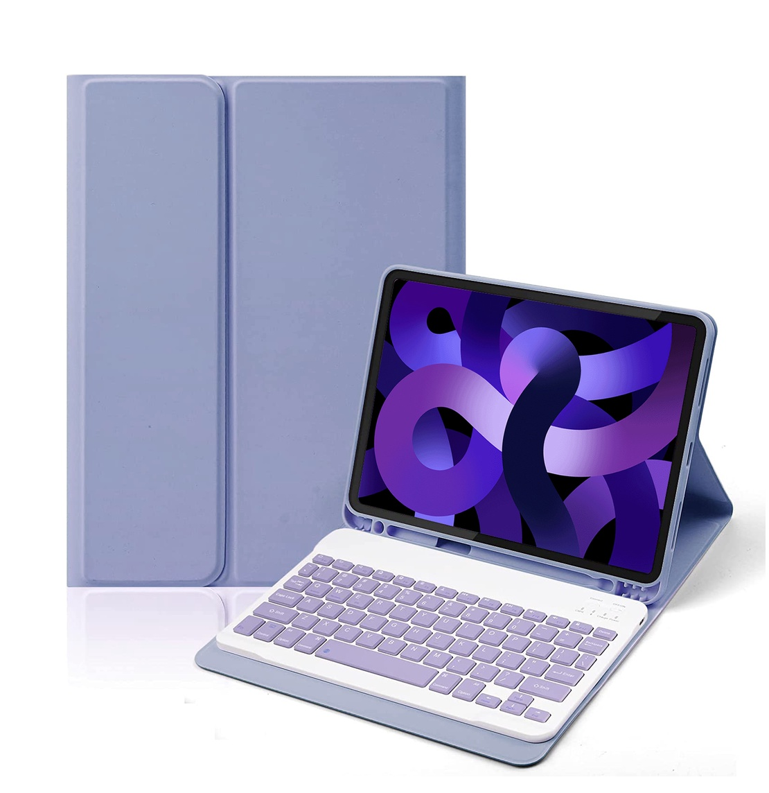 CARCASA FUNDA CON TECLADO PARA IPAD 10MA GEN 10.9 2022 / LAVANDA - 1