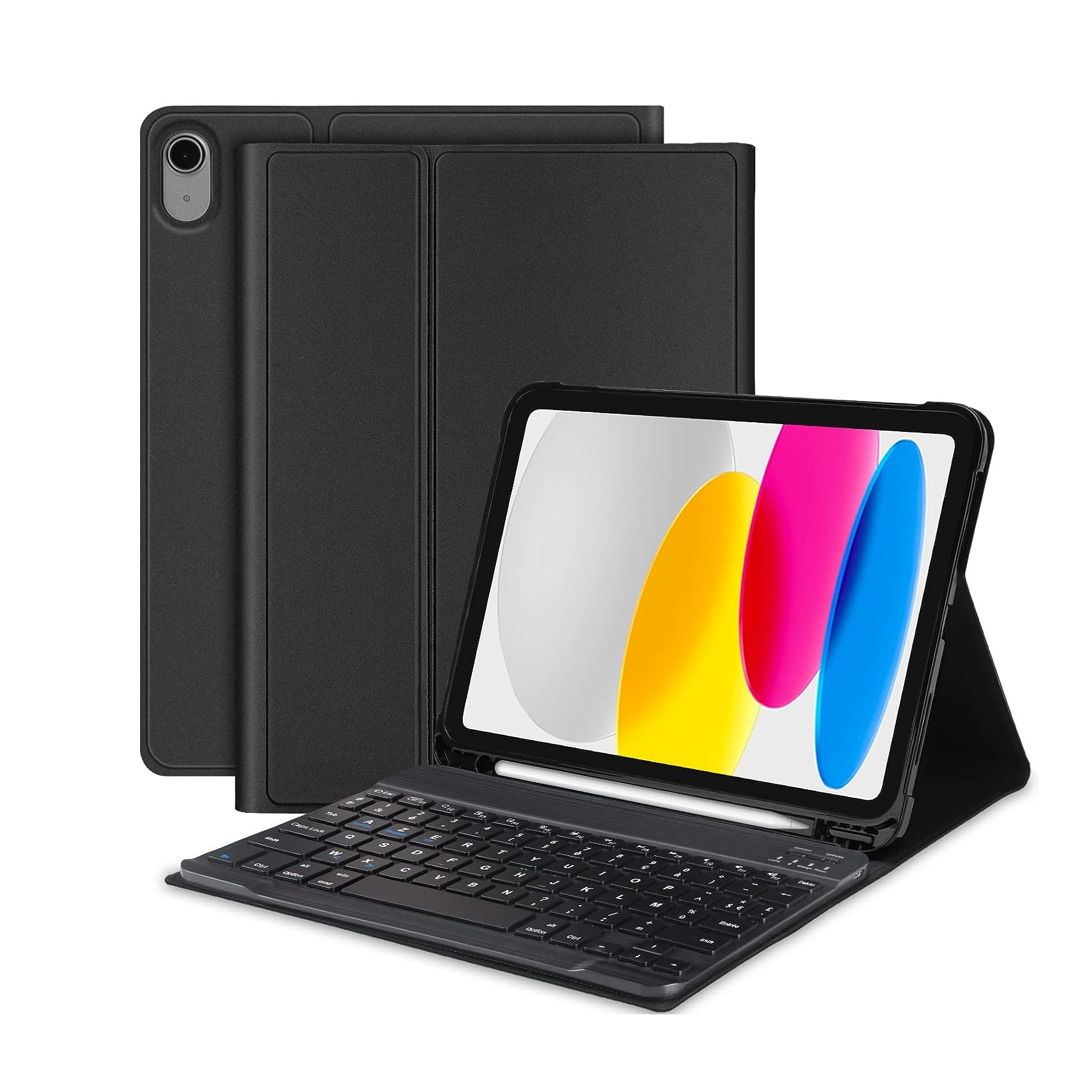 CARCASA FUNDA CON TECLADO PARA IPAD AIR 4 5 TA GENERACIÓN / EN COLOR NEGRO - 1