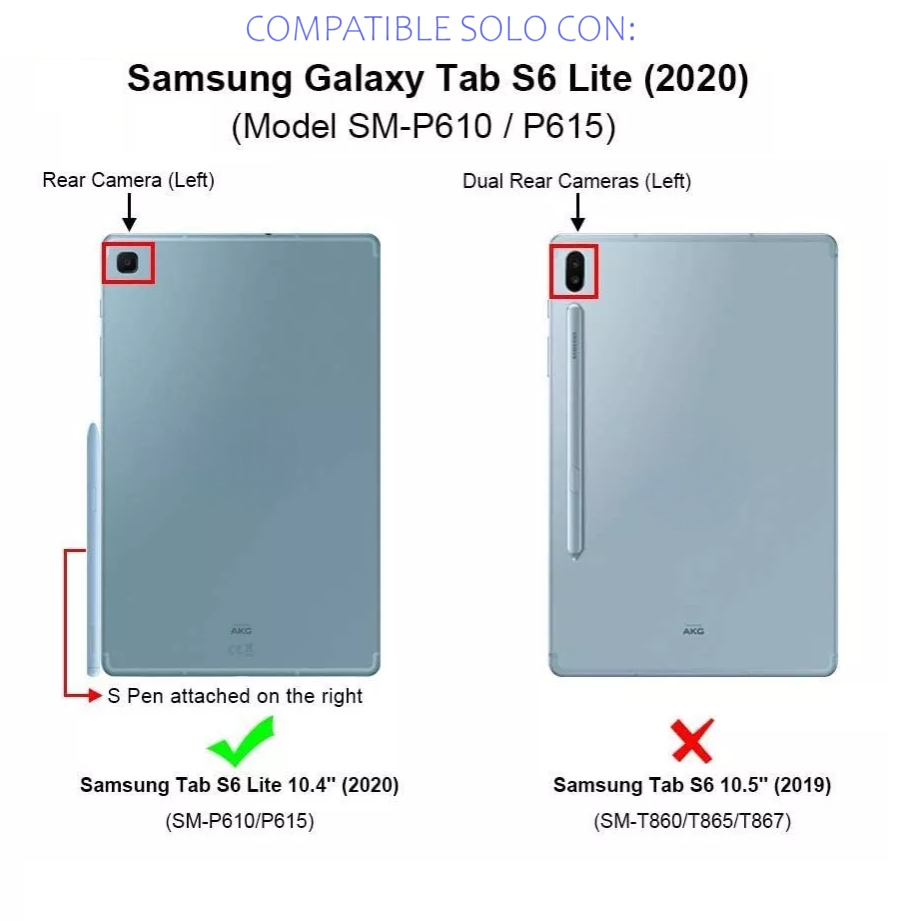 CARCASA PARA SAMSUNG GALAXY TAB S6 LITE 10.4' PULGADAS CON PORTALÁPIZ / VERDE - 3