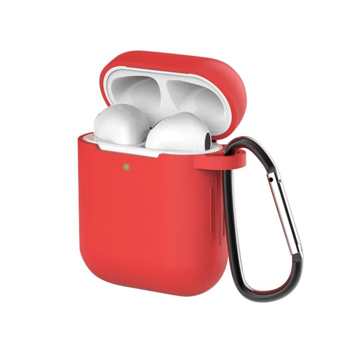FUNDA AURPODS 1 / 2 GLOBAL MOVIL MR SILICONA AIRPODS 1 / 2 ROJO - 1