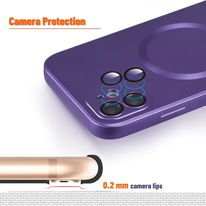 CARCASA IPHONE 11 GLOBAL MOVIL MR MAGSAFE / METALIZADO PURPURA - 3