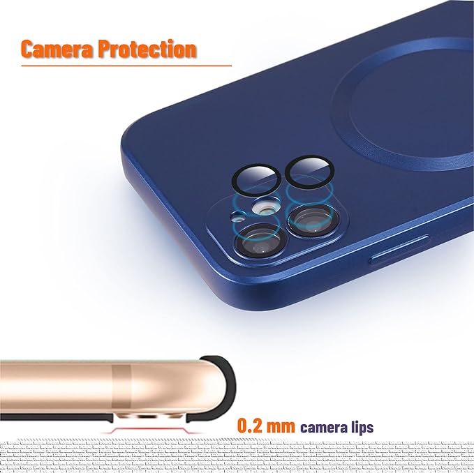 CARCASA IPHONE 11 GLOBAL MOVIL MR MAGSAFE / METALIZADO AZUL - 2