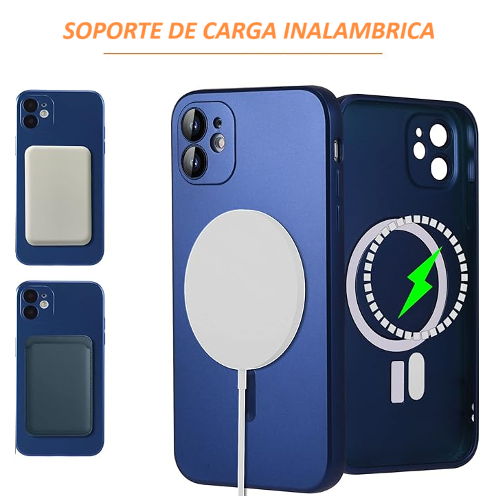CARCASA IPHONE 11 GLOBAL MOVIL MR MAGSAFE / METALIZADO AZUL - 3