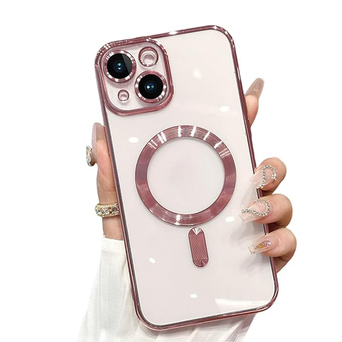 CARCASA IPHONE 13 GLOBAL MOVIL MR MAGSAFE / ROSADO LENTES - 1