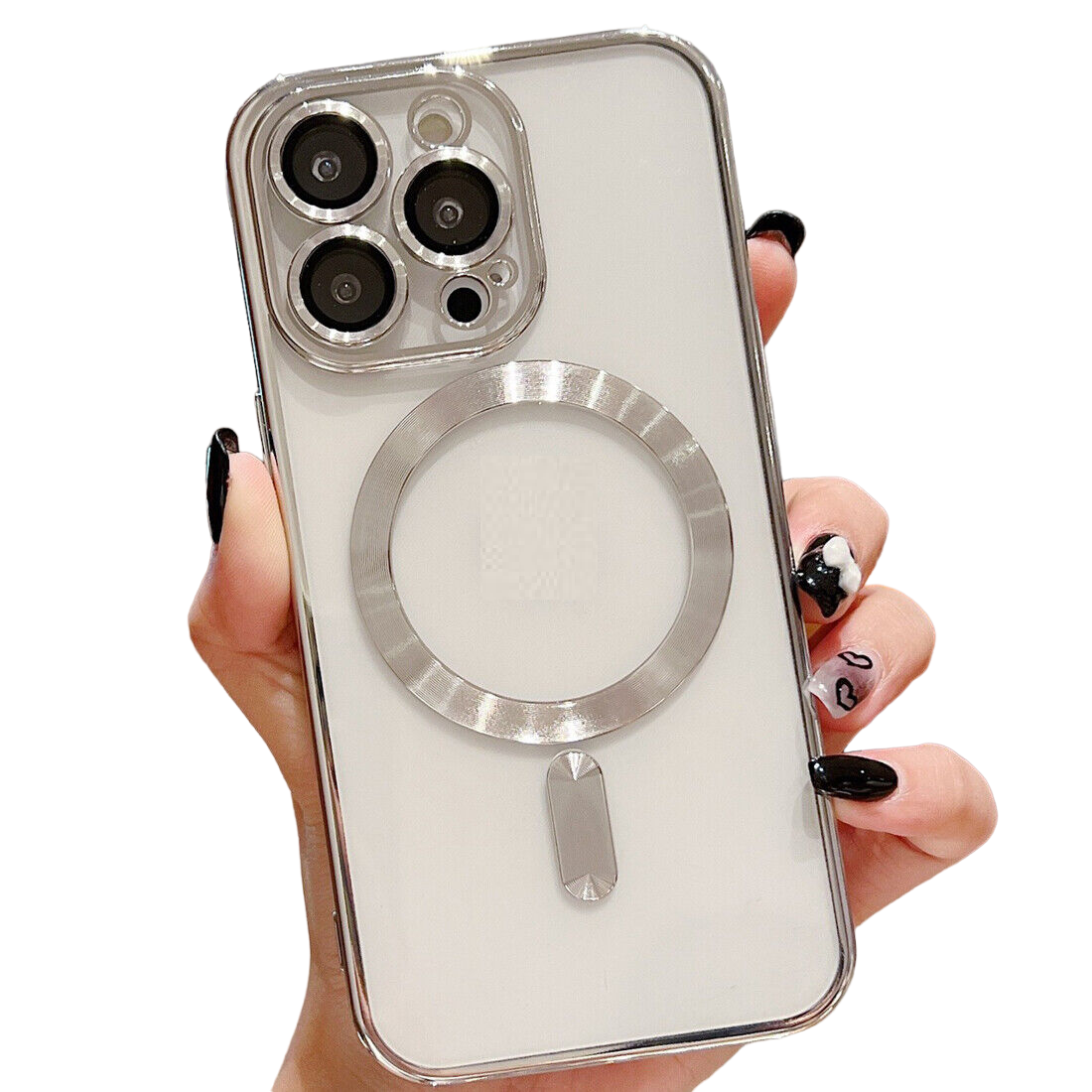 CARCASA IPHONE 15 PRO GLOBAL MOVIL MR MAGSAFE / PLATA LENTES
