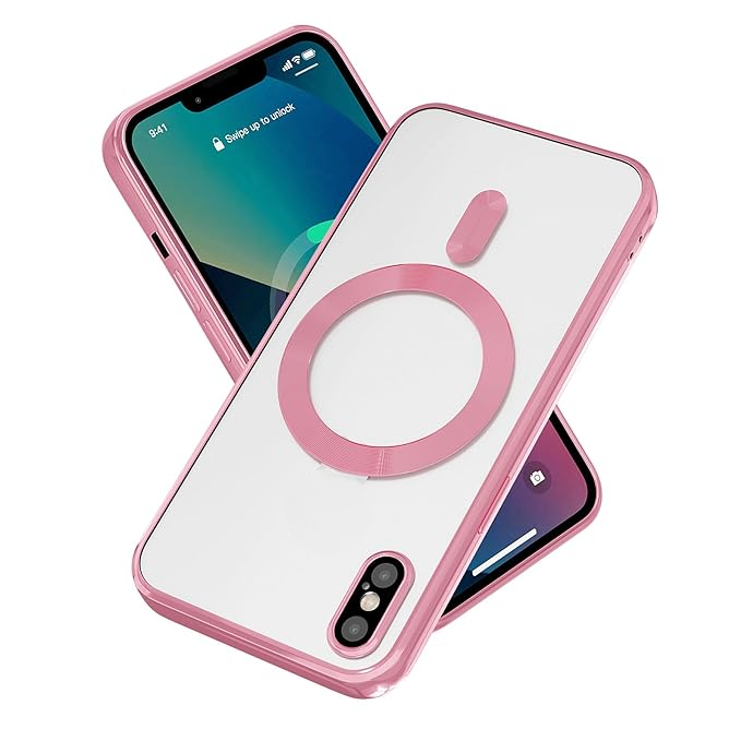 CARCASA IPHONE XR GLOBAL MOVIL MR MAGSAFE / ROSADO LENTES - 1