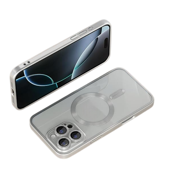 CARCASA MAGSAFE PARA IPHONE 16 PRO / COLORES PLATEADO - 4