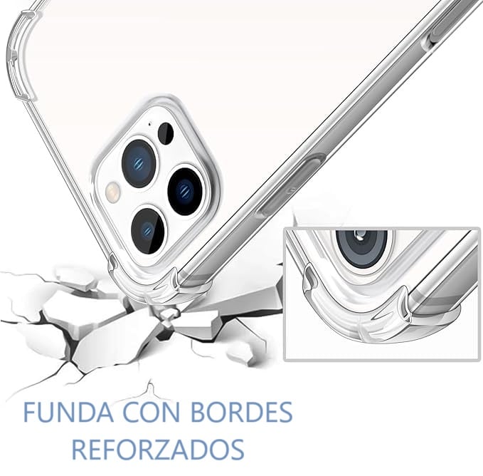 CARCASA FUNDA TRANSPARENTE PARA IPHONE 16 PRO MAX - 2
