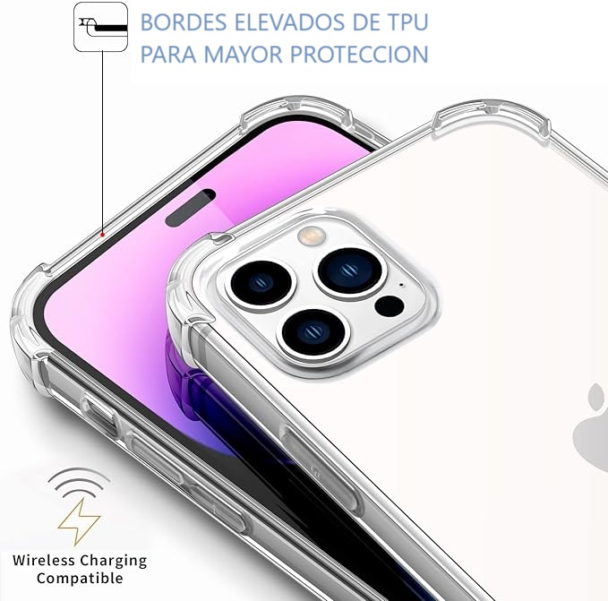 CARCASA FUNDA TRANSPARENTE PARA IPHONE 16 PRO MAX - 3