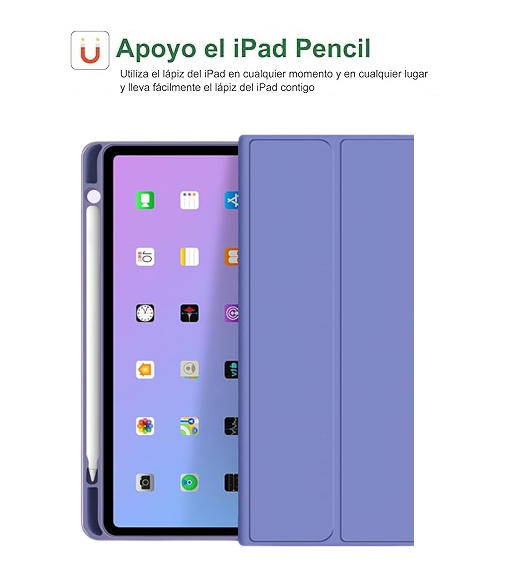 CARCASA FUNDA CON TECLADO PARA IPAD 11VA GENERACION A16 LAVANDA - 5
