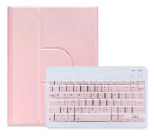 CARCASA FUNDA 360° CON TECLADO PARA IPAD 10MA GEN / 11VA A16 ROSA - 2