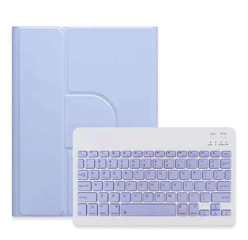 CARCASA FUNDA 360° CON TECLADO PARA IPAD 10MA GEN / 11VA A16 LAVANDA - 3