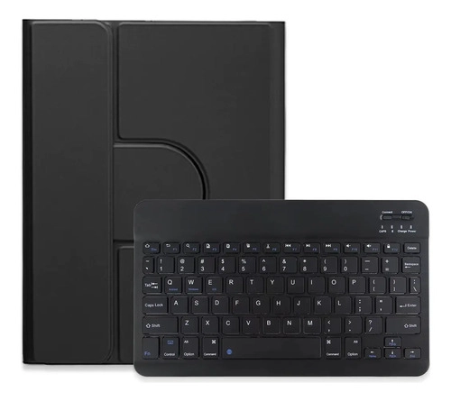 CARCASA FUNDA 360° CON TECLADO PARA IPAD 10MA GEN / 11VA A16 NEGRO - 2