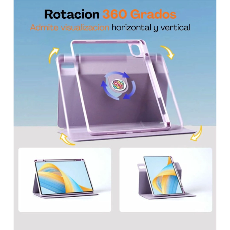 CARCASA FUNDA 360° PARA IPAD 11GEN  A16 LAVANDA - 3