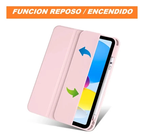CARCASA FUNDA CON RANURA LAPIZ PARA IPAD 11 GEN A16 ROSA - 3