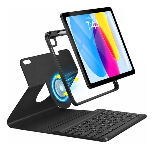 CARCASA DESMONTABLE 360 CON TECLADO PARA IPAD 11 A16 NEGRO - 1