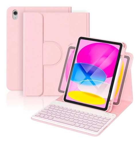 CARCASA DESMONTABLE 360 CON TECLADO PARA IPAD 11 A16 ROSA - 2