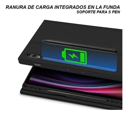 FUNDA CON TECLADO PARA SAMSUNG GALAXY TAB S10 LITE 10.9  NEGRO - 2