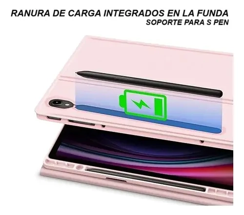FUNDA CON TECLADO PARA SAMSUNG GALAXY TAB S10 LITE 10.9  ROSA - 3