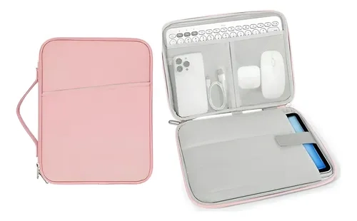 BOLSO FUNDA ESTUCHE PARA IPAD TABLET HASTA 11 PULGADAS ROSA - 2