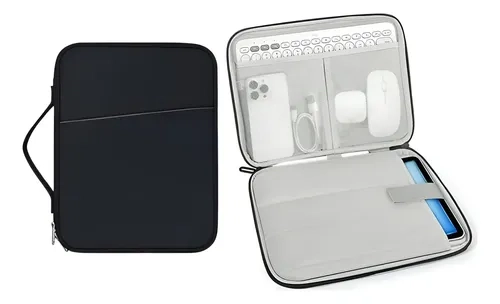 BOLSO FUNDA ESTUCHE PARA MACBOOK NOTEBOOK HASTA 13 PULGADAS NEGRO - 2
