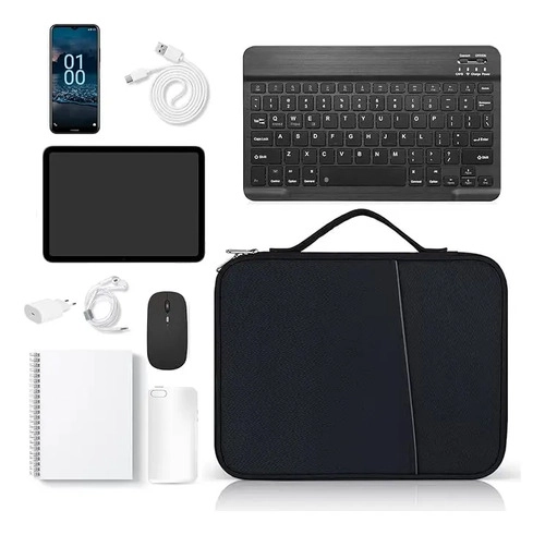 BOLSO FUNDA ESTUCHE PARA MACBOOK NOTEBOOK HASTA 13 PULGADAS NEGRO - 3
