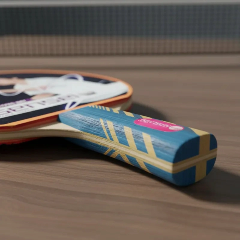 PALETA PING PONG SENSEI MADERA 3 STAR NEGRA Y ROJA - 7