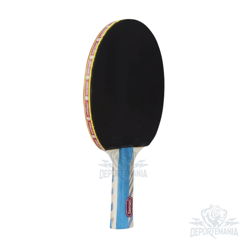 PALETA PING PONG SENSEI MADERA 3 STAR NEGRA Y ROJA - 9