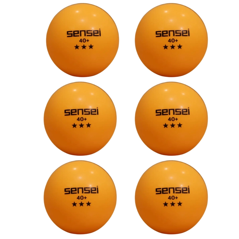 PELOTAS PING PONG SENSEI 3 ESTRELLAS ABS 40MM PACK 6 - 9