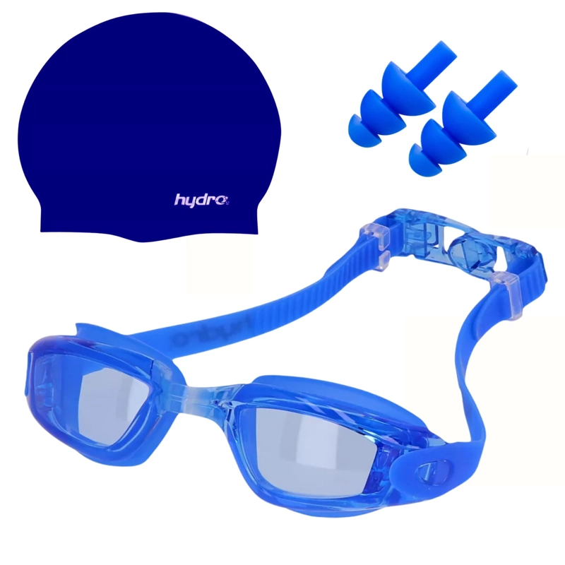 SET NATACION ADULTO HYDRO ANTIPARRAS GORRA TAPONES - 1