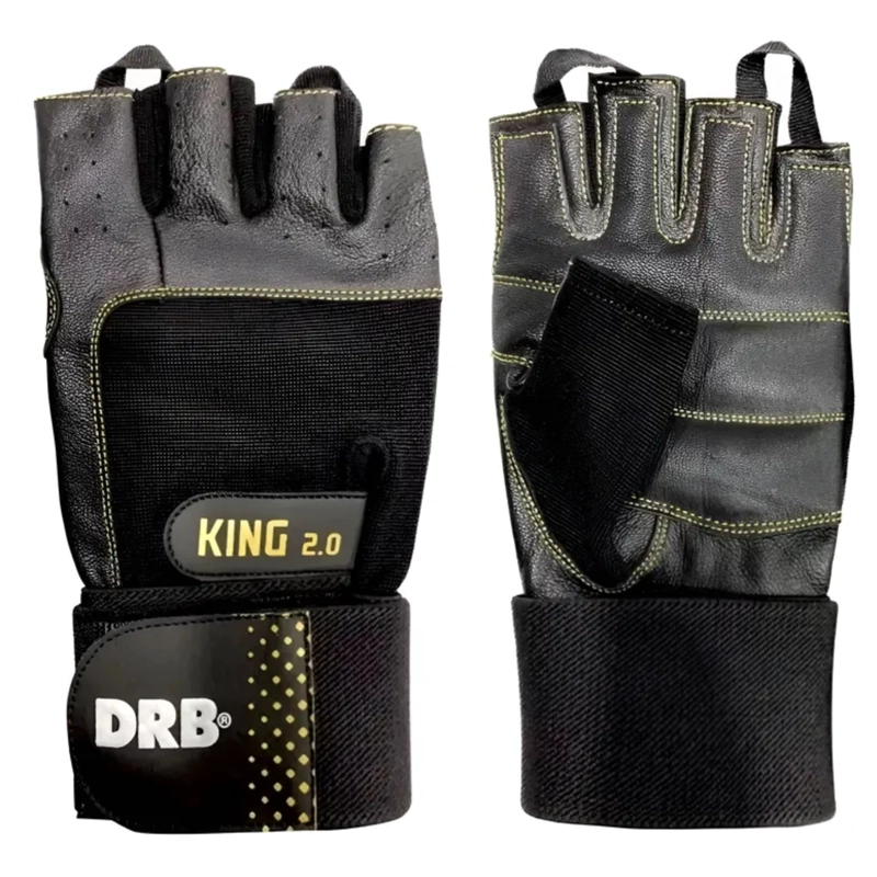 GUANTES FITNESS DRB CUERO 0.15 KG KING ENTRENAMIENTO Y PESAS - 1