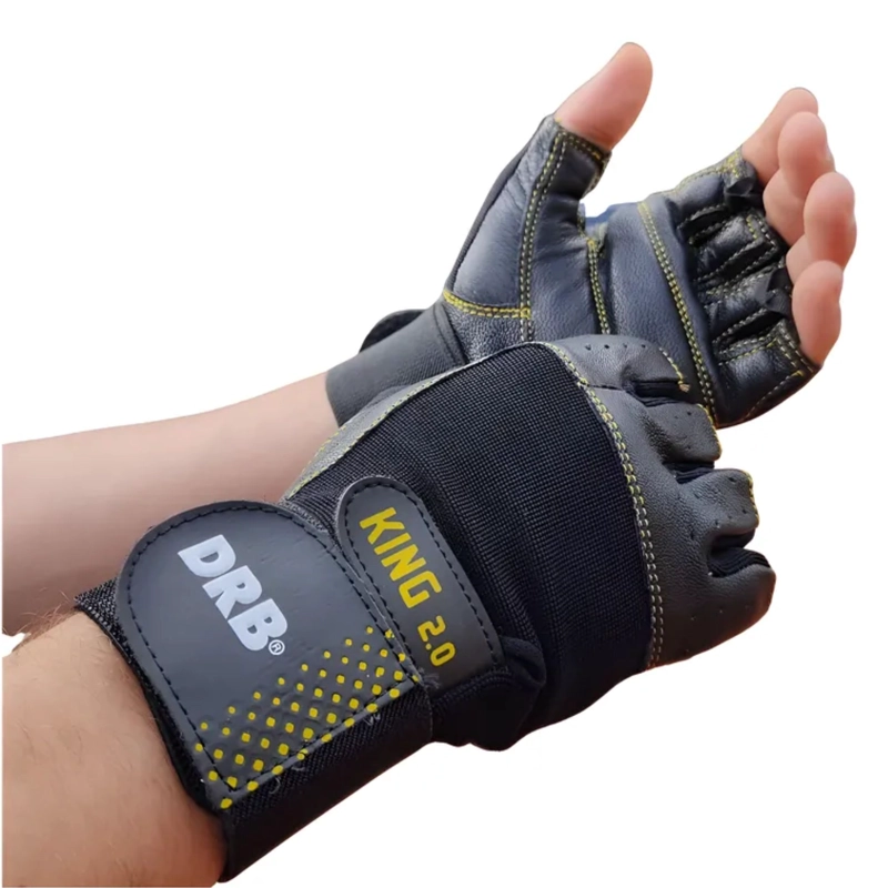 GUANTES FITNESS DRB CUERO 0.15 KG KING ENTRENAMIENTO Y PESAS - 2