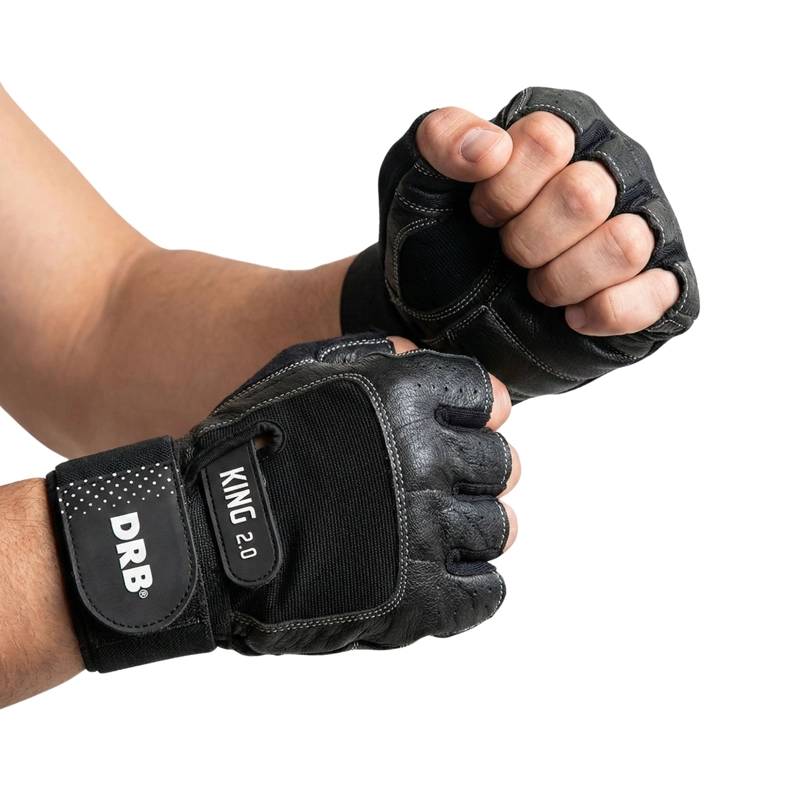 GUANTES FITNESS DRB CUERO 0.15 KG KING ENTRENAMIENTO Y PESAS - 3