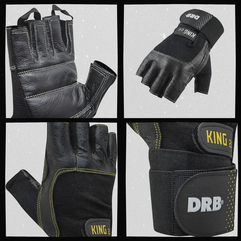 GUANTES FITNESS DRB CUERO 0.15 KG KING ENTRENAMIENTO Y PESAS - 6