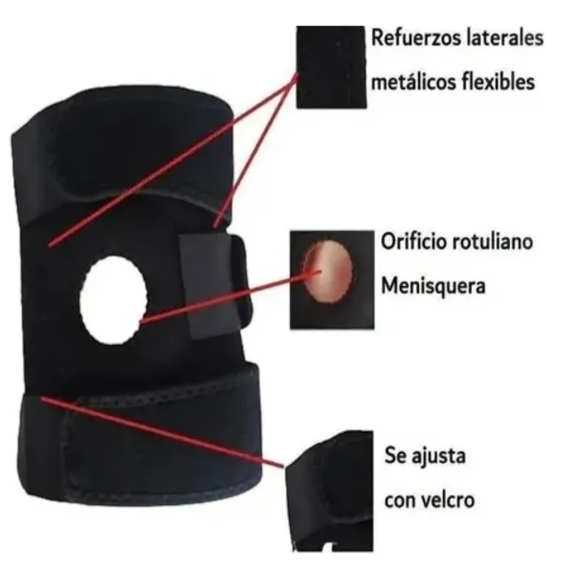 RODILLERA DRB ROTULIANA NEOPRENE ® ABIERTA AJUSTABLE VELCRO - 8