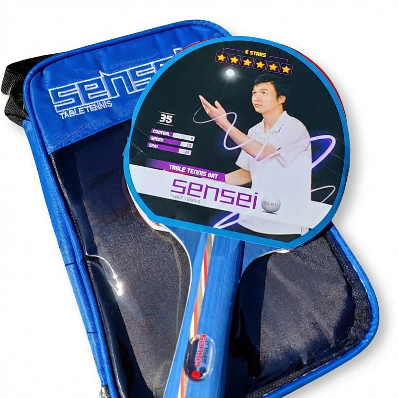 PALETA PING PONG SENSEI MADERA 6 STAR - 1