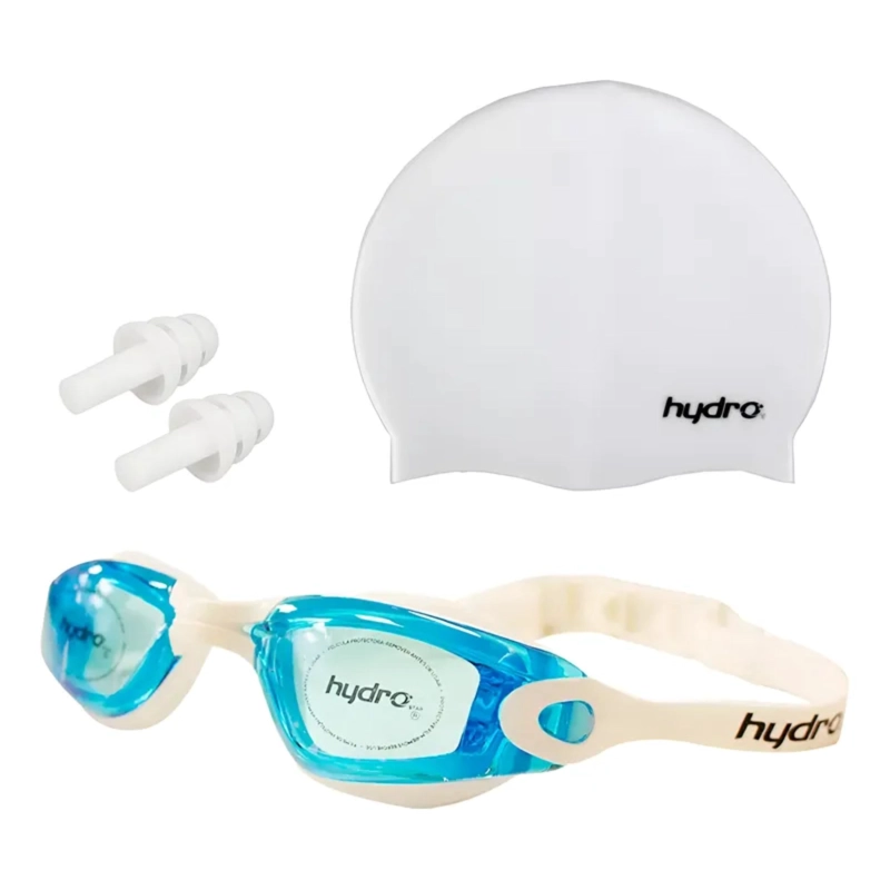 SET NATACION JUNIOR HYDRO NIÑO NIÑA ANTIPARRAS GORRA - 1