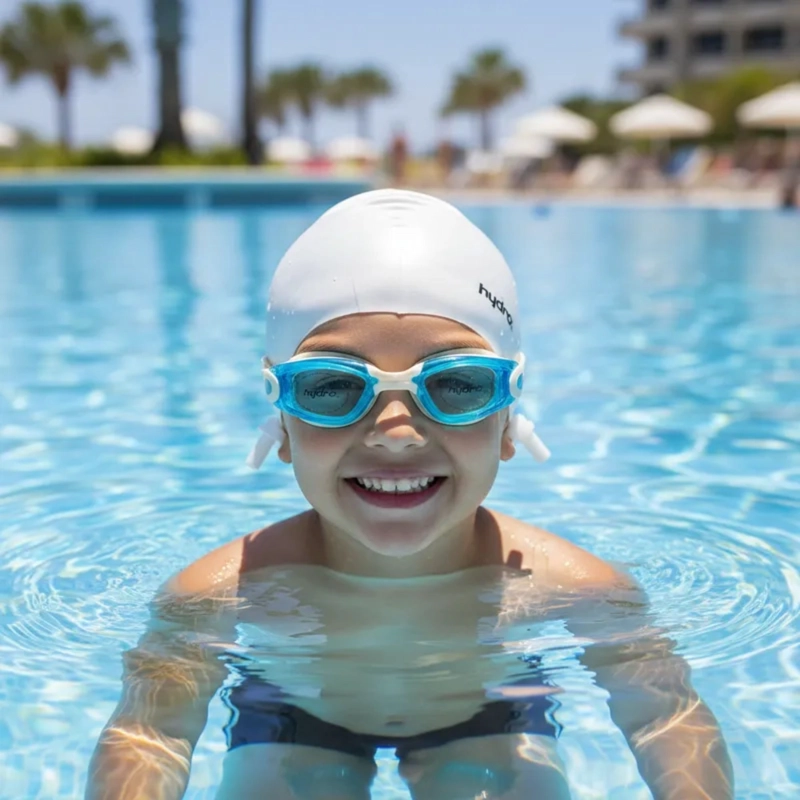 SET NATACION JUNIOR HYDRO NIÑO NIÑA ANTIPARRAS GORRA - 5
