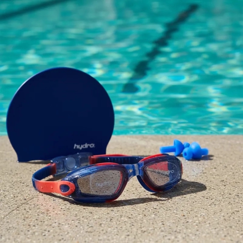 SET NATACION JUNIOR HYDRO NIÑO NIÑA ANTIPARRAS GORRA - 6
