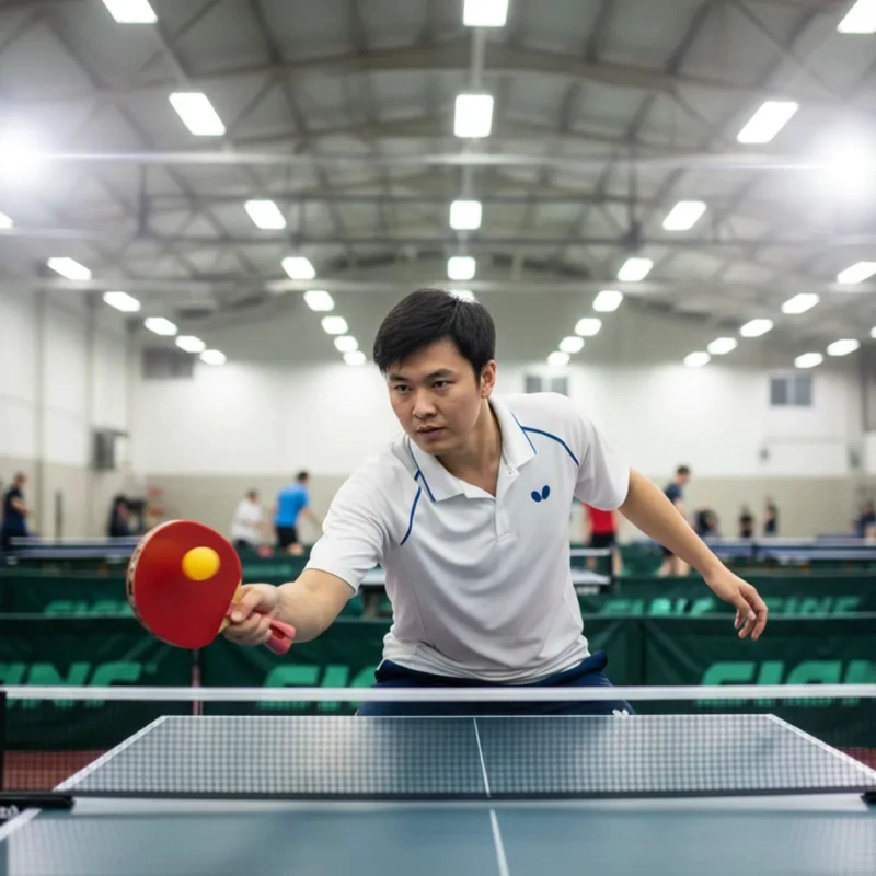 PALETA PING PONG SENSEI MADERA 5 STAR NEGRA Y ROJA - 7