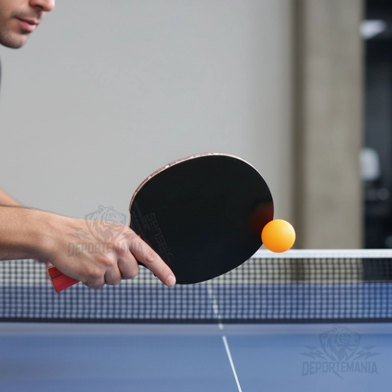 PALETA PING PONG SENSEI MADERA 5 STAR NEGRA Y ROJA - 9