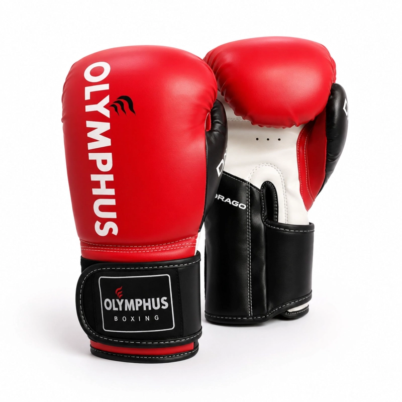 GUANTE BOXEO CUERO / POLIURETANO OLYMPHUS KICKBOXING DRAGO - 2
